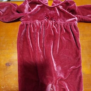 Velvet romper 0 to 3 months